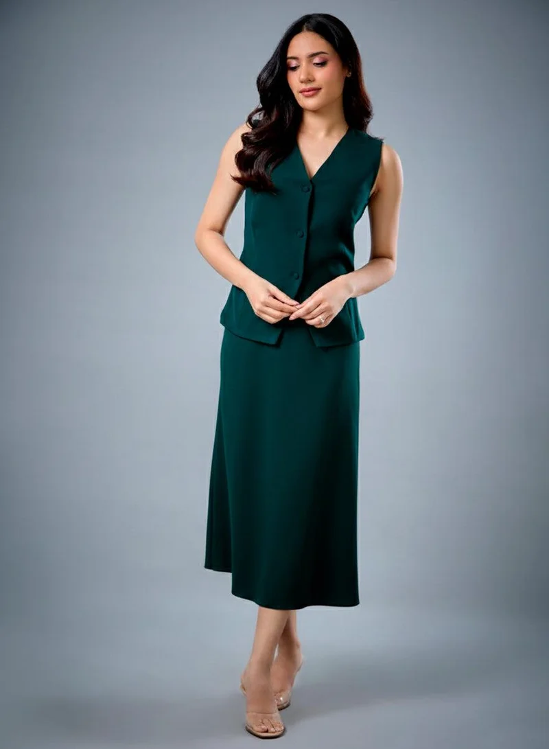 Zigzag  Formal Two Piece Suit - Waistcoat for Women | Best Price UAE
